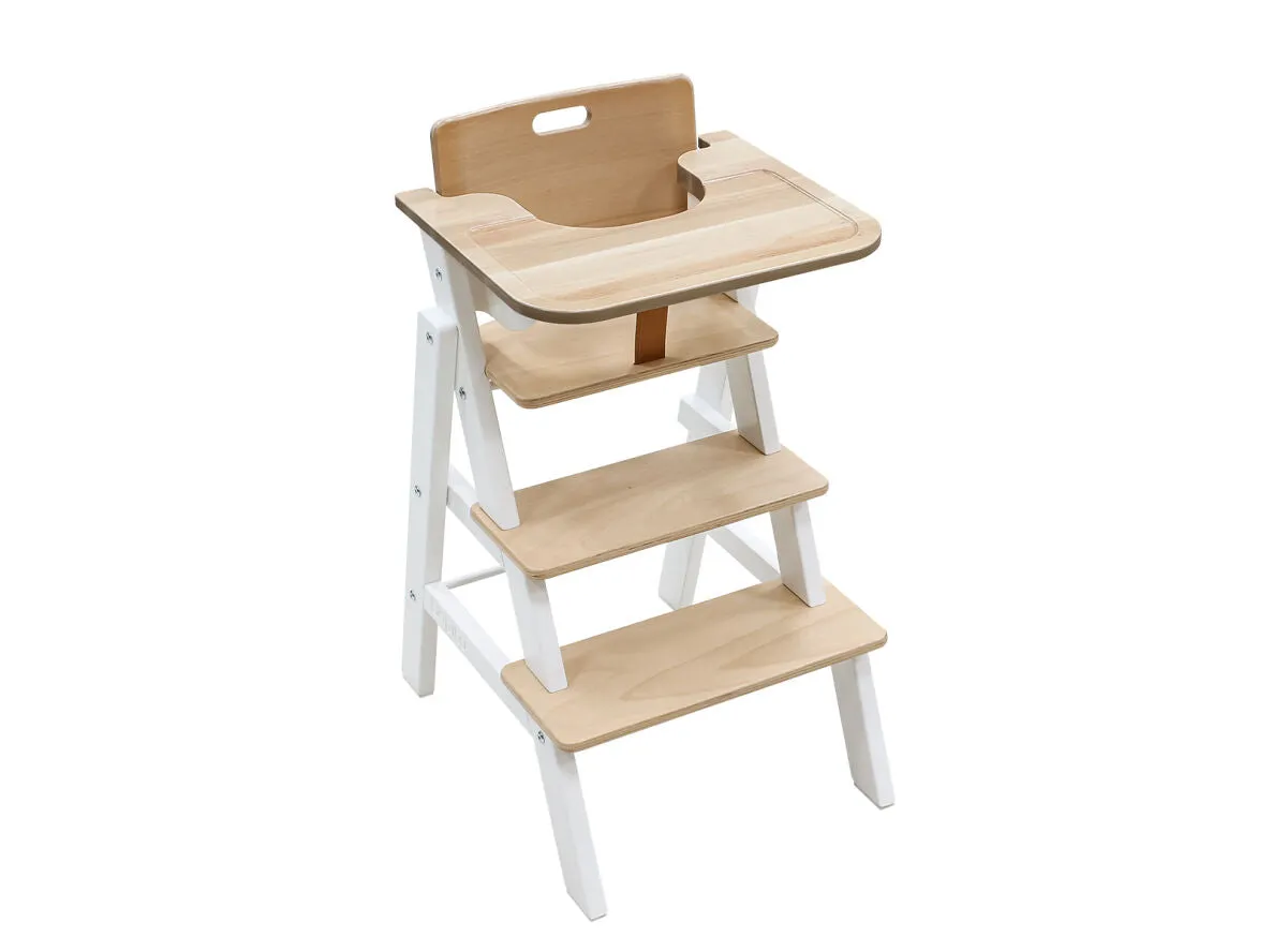 Stully High Chair with Brace White/Natural