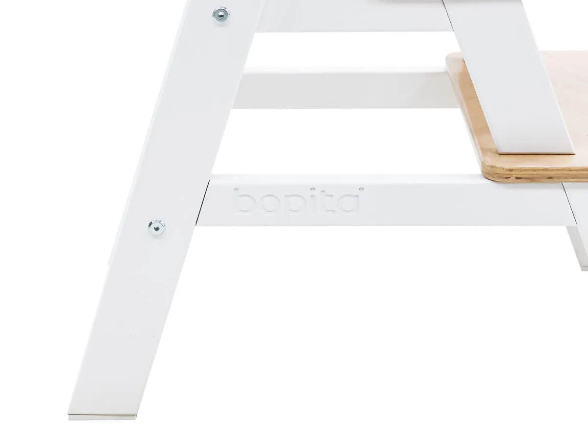Stully High Chair with Brace White/Natural