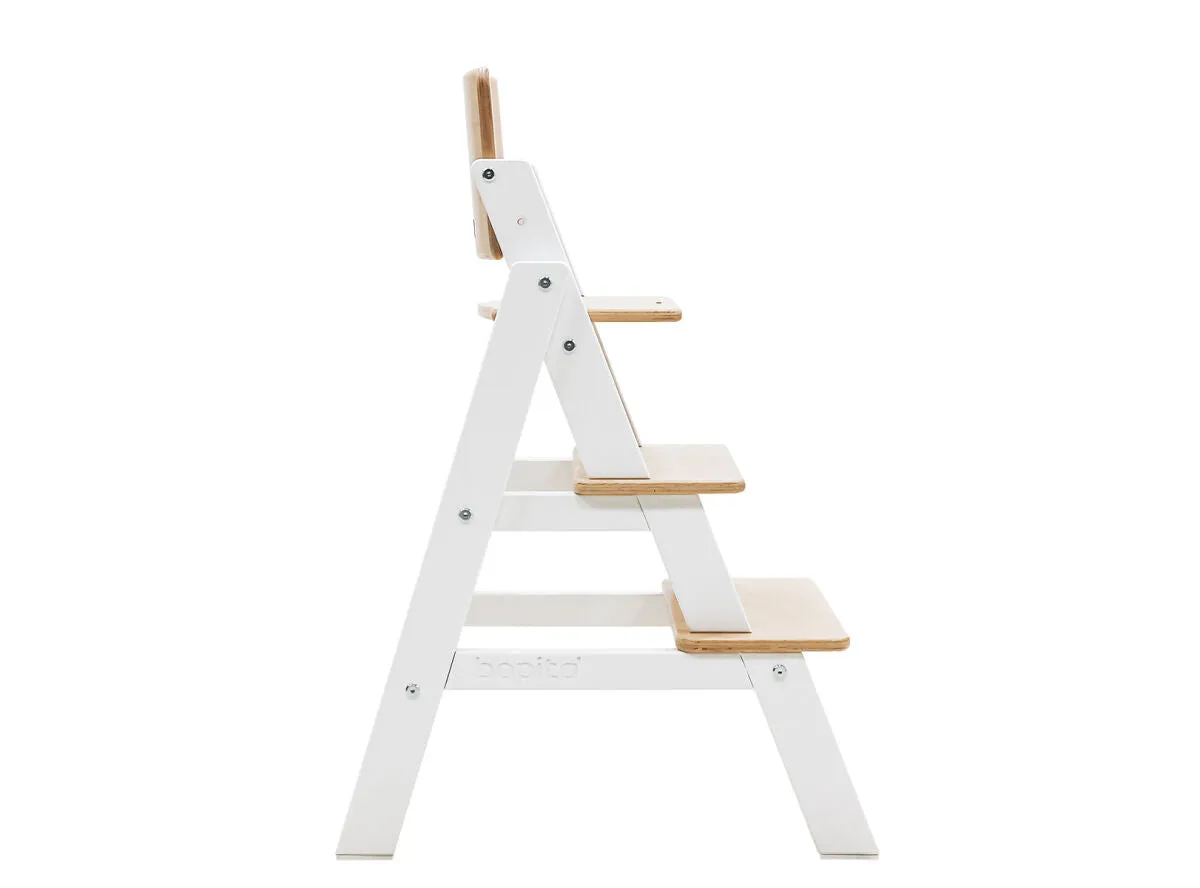 Stully High Chair with Brace White/Natural