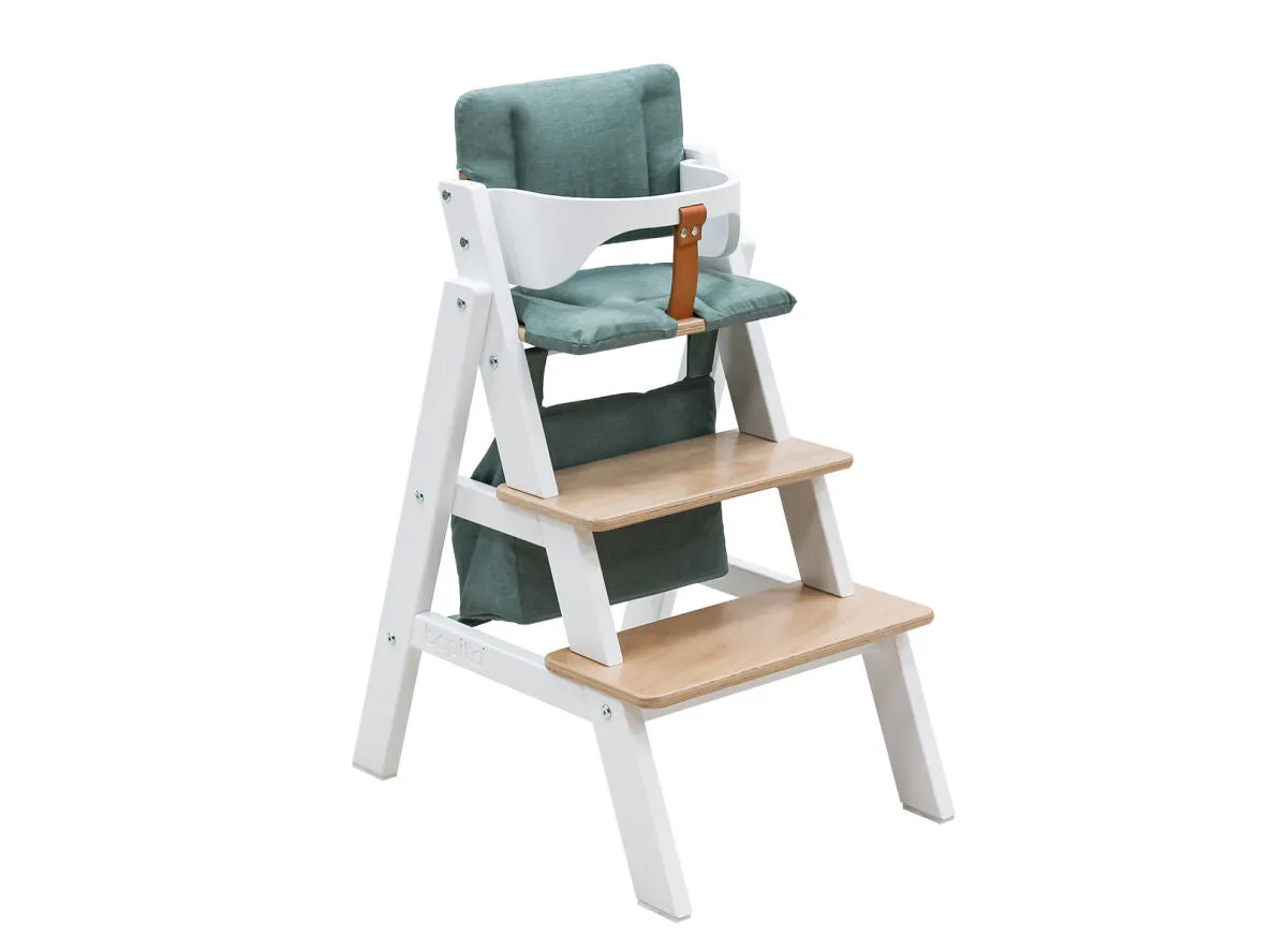Stully High Chair with Brace White/Natural