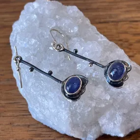 TANZANITE TULIP EARRINGS | Cabochon
