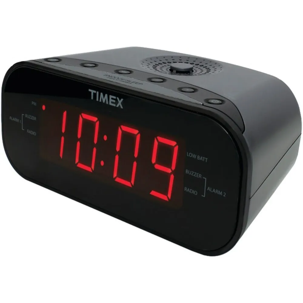 Timex Audio T231GRY2 AM/FM Dual Alarm Clock Radio with Digital Tuning (Gunmetal Gray)