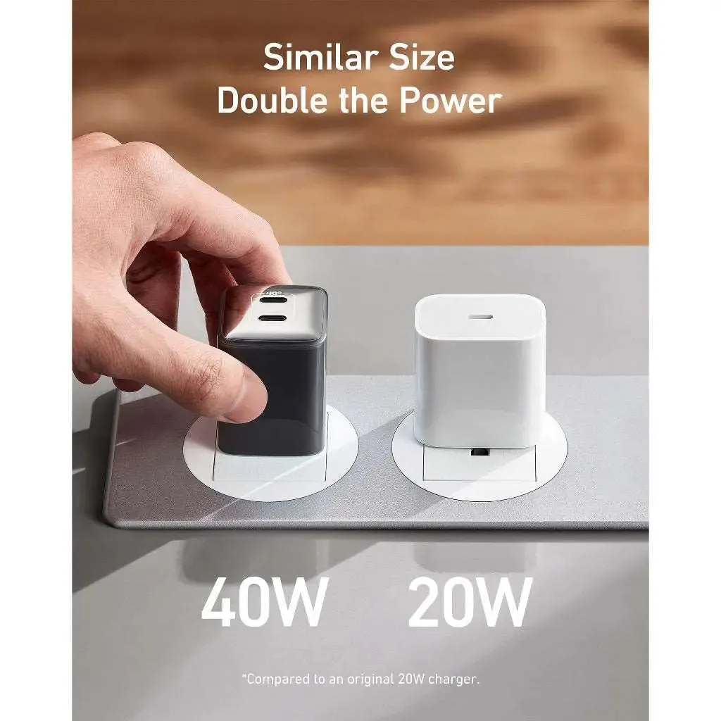 [US Plug, 2Pin] Anker Charger 521 Powerport Nano Pro 40W USB C Charger A2038