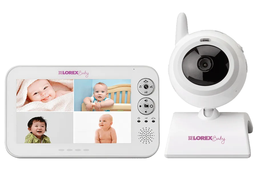 Video baby monitor with large 7 inch display