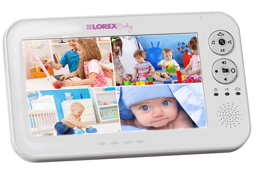 Video baby monitor with large 7 inch display
