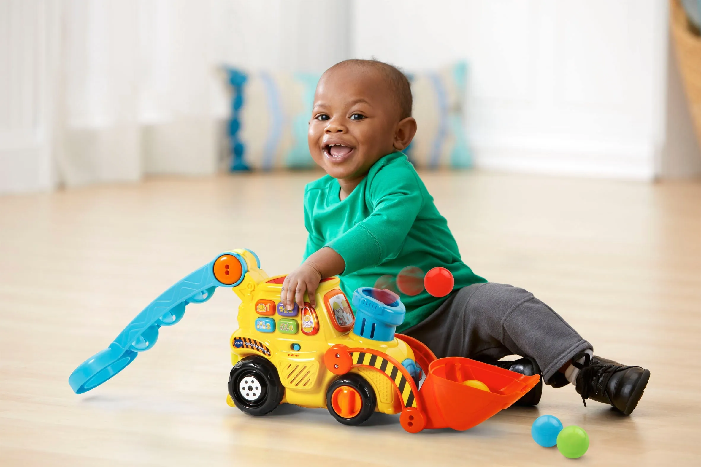 VTech, Pop-a-Balls, Push and Pop Bulldozer, Toddler Learning Toy