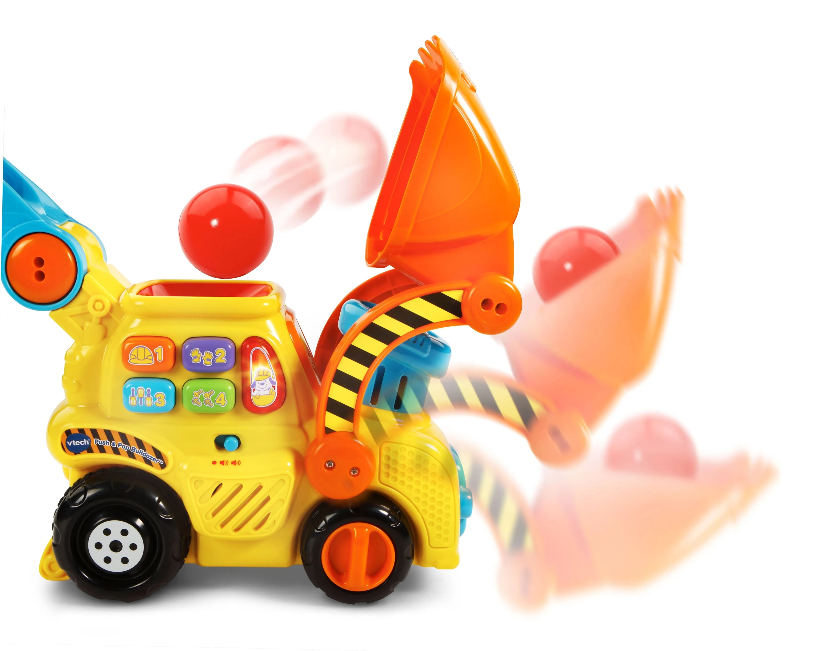 VTech, Pop-a-Balls, Push and Pop Bulldozer, Toddler Learning Toy