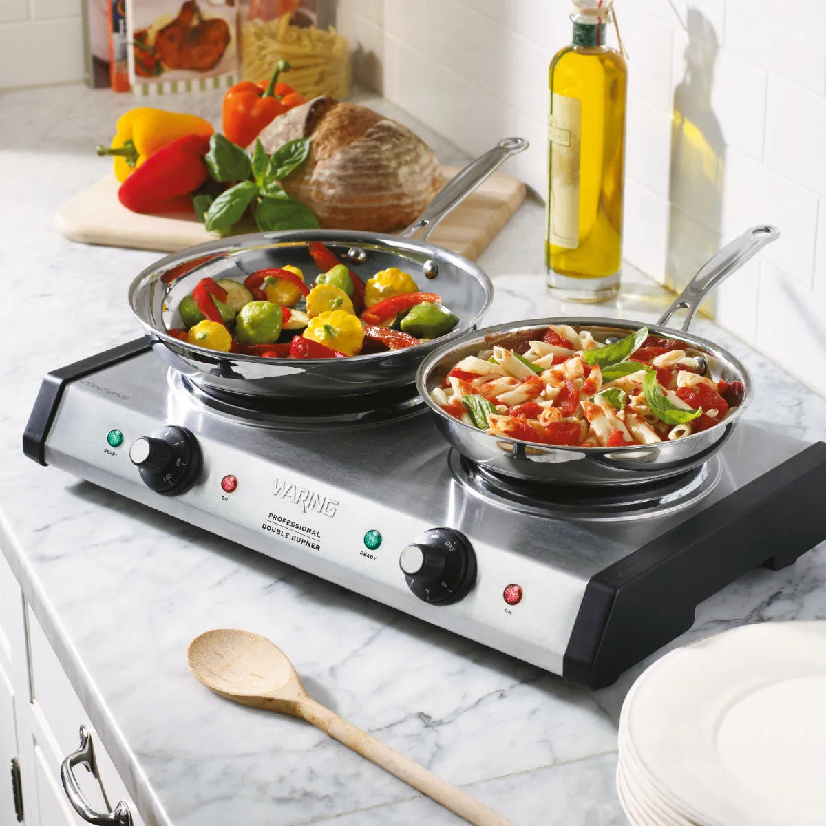 Waring WDB600 Heavy-Duty Commercial Cast Iron Double Burner