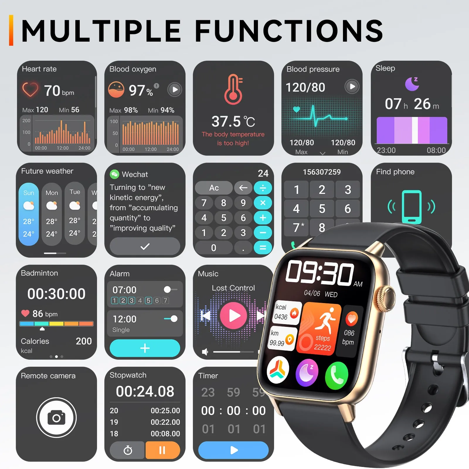 Watch for Women Men with Call Make Receive and Text 1.83 inch HD Full Touch Screen Smartwatch for Android and iOS Phones IP67 Waterproof Fitness Tracker