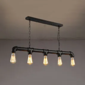 Water-Pipe Ceiling Light with 5 Heads