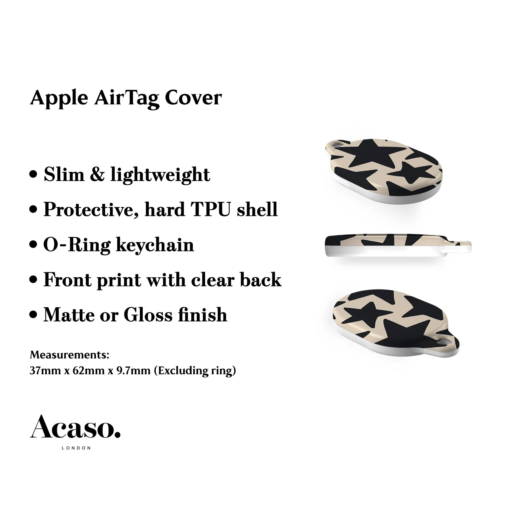 Wonky Stars AirTag Holder