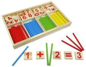 Wooden Educational Number Mathematics Puzzle Toys Kid Early Learning Counting Material Kids Children Math Calculate Game Toy