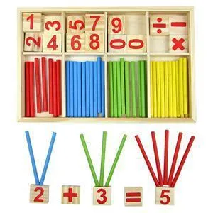 Wooden Educational Number Mathematics Puzzle Toys Kid Early Learning Counting Material Kids Children Math Calculate Game Toy