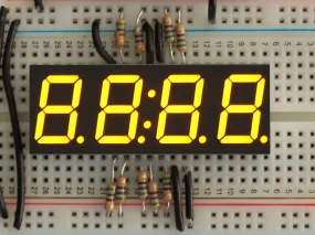 Yellow 7-segment clock display - 0.56\" digit height"