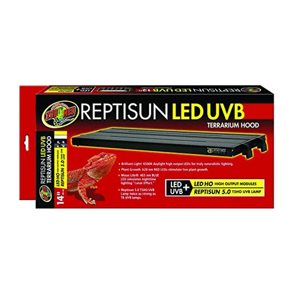 Zoo Med ReptiSun LED UVB Terrarium Hood - Available in Multiple Sizes